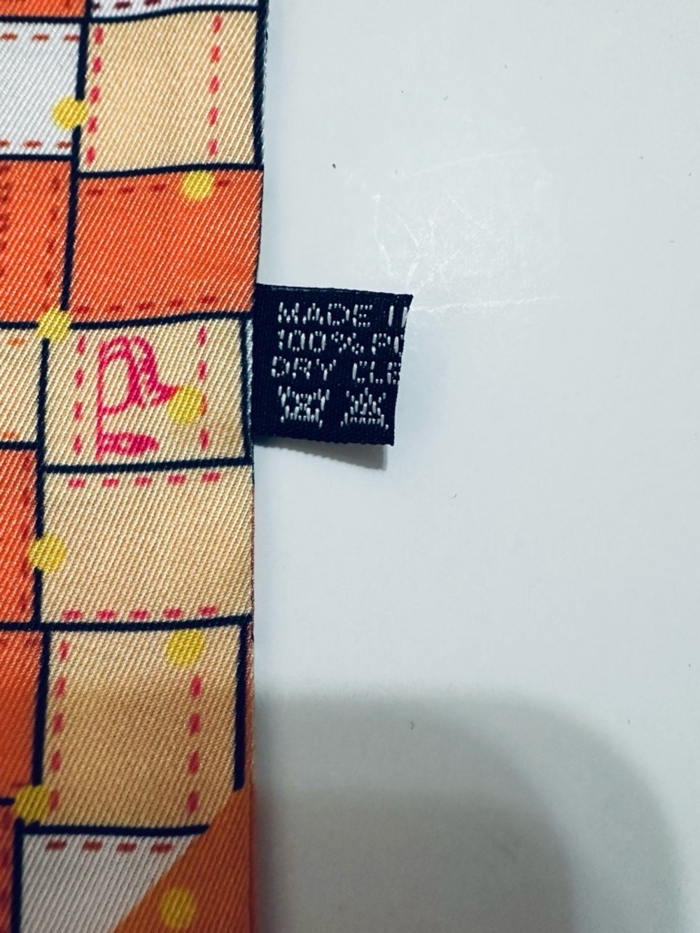 ORANGE SQUARE PARIS PRINT SKINNY SCARF STYLE HANDBAG HANDLE WRAP HAIR NECK TIE - Picture 4 of 8